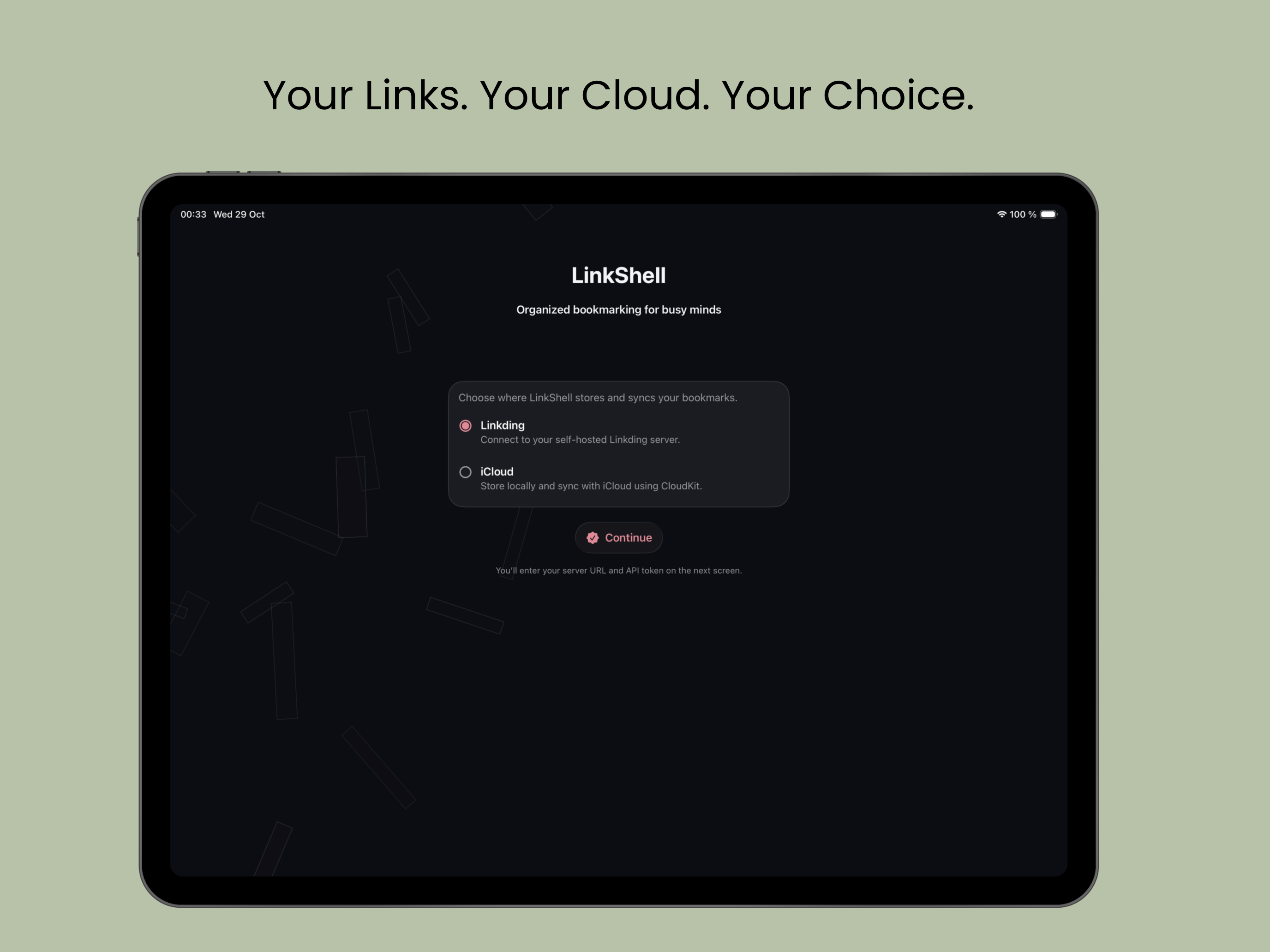 LinkShell iPad interface 1