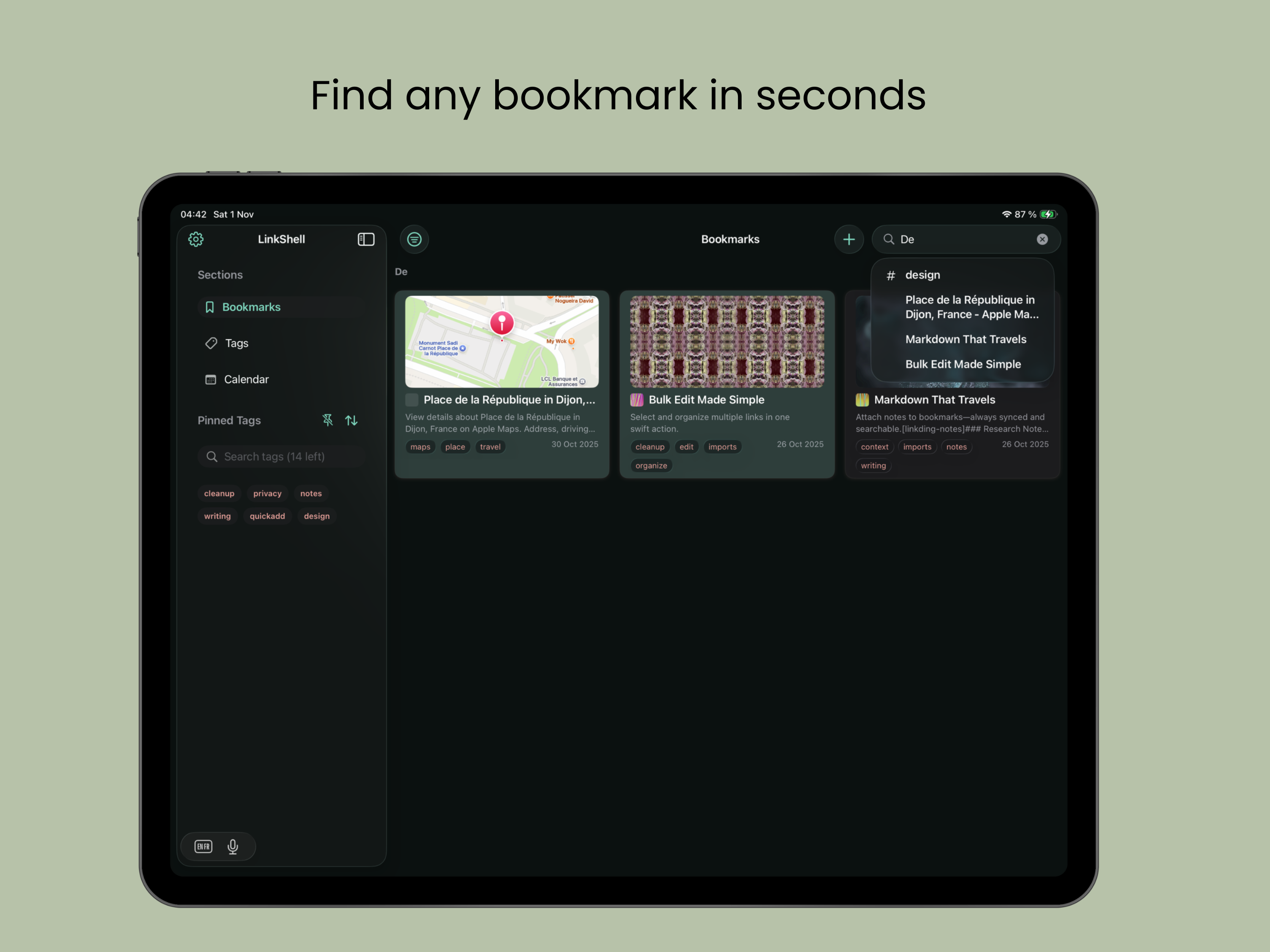 LinkShell iPad interface 3