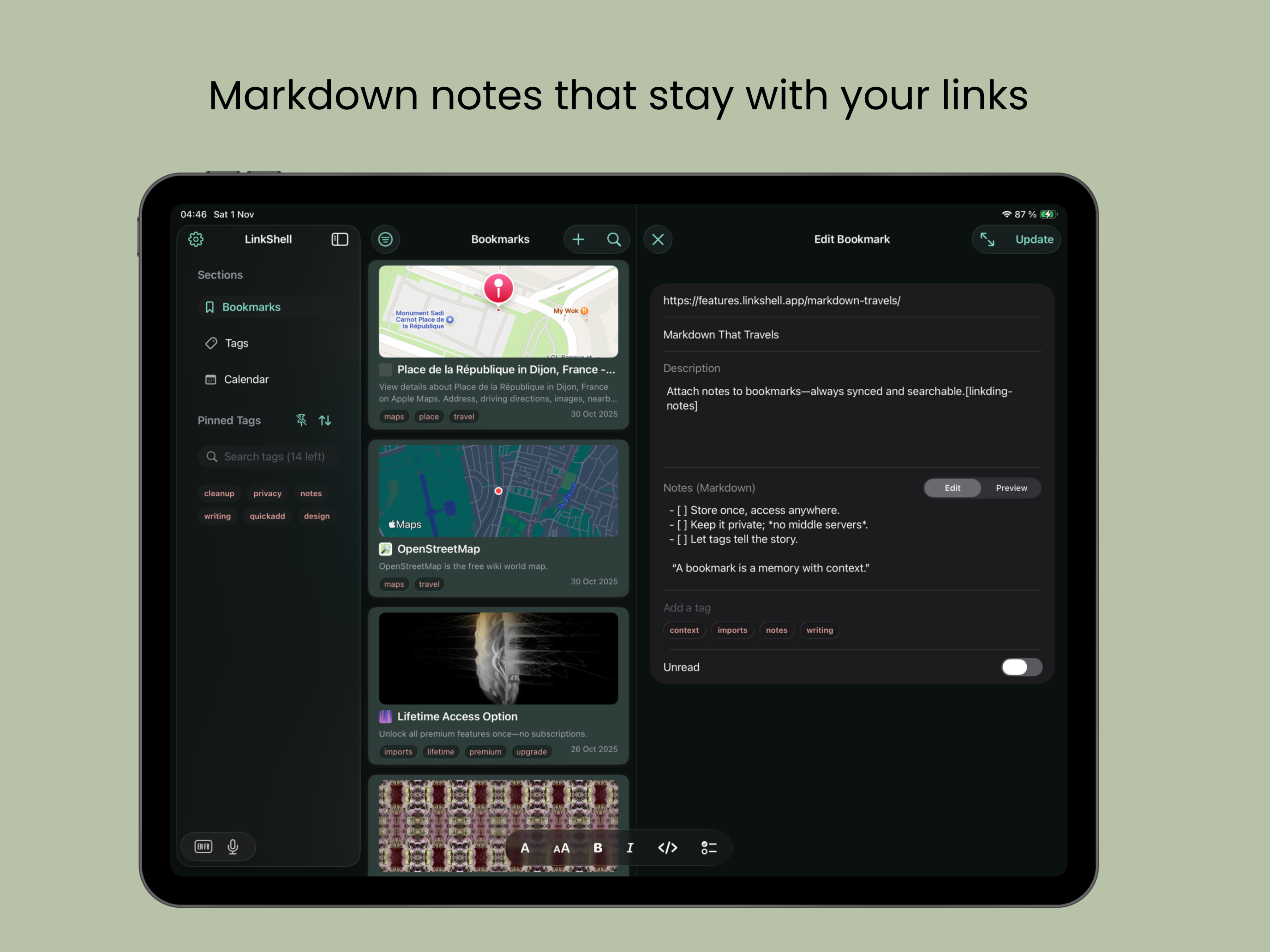 LinkShell iPad interface 5