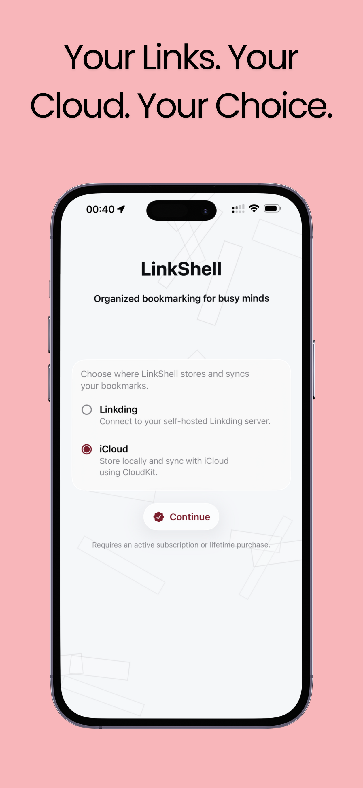 LinkShell iPhone interface 1